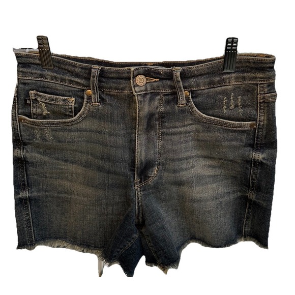 Judy Blue Pants - Judy Blue Denim Shorts Women's Size Medium Mid-Rise Cut-off Dark Wash Stretch